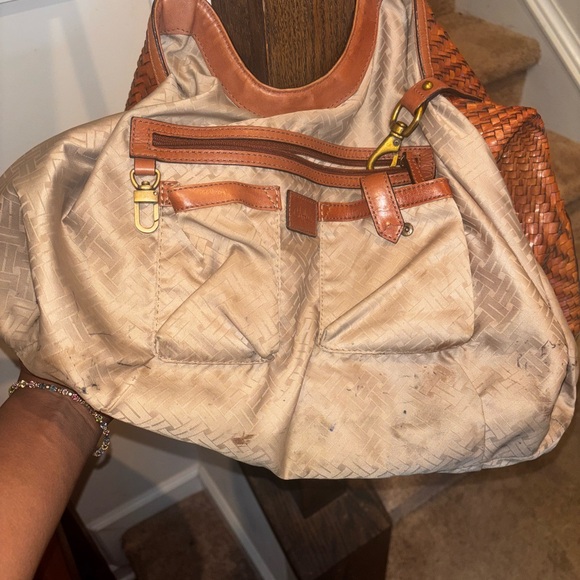 Cole Haan Genevieve Weave Large Triangle Tote - Picture 10 of 10